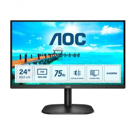MONITOR AOC LED 23.8'' Wide 24B2XHM2 VA1 920x1080 4ms 250cd/mq 3.000:1 (20.000.000:1) VGA HDMI VESA