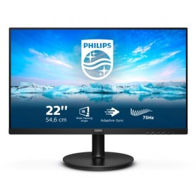 MONITOR PHILIPS LED 21.5" Wide 222V8LA/0 0 VA 1920x1080 4ms 250cd/mq 4000:1 (Mega Infinity DCR) 2x2W MM VGA HDMI DP