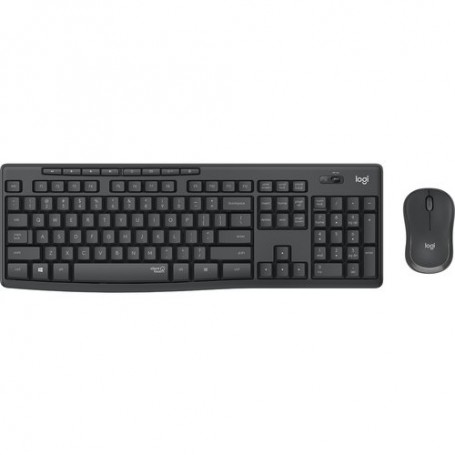 TASTIERA LOGITECH+MOUSE Wireless Desktop MK295 SILENT COMBO USB GRAFITE 920-009797
