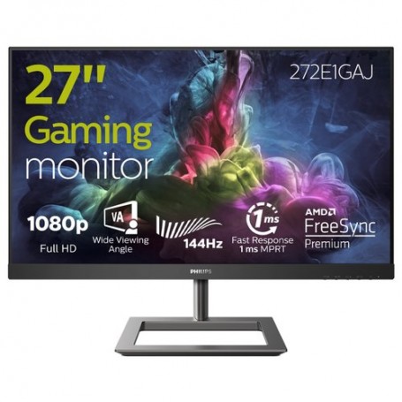 MONITOR PHILIPS LED 27"Wide 272E1GAJ/00 VA 1920x1080 1ms 350cd/mq 1.000:1 2x3W MM HDMI DP GAMING