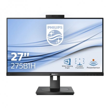 MONITOR PHILIPS LED 27" Wide 275B1H/00 I PS 2560x1440 5ms 300cd/m  50.000.000:1 2x3W MM WEBCAM PIVOT DVI HDMI DP HUB USB
