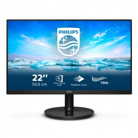 MONITOR PHILIPS LED 21.5" Wide 221V8LD/0 0 VA 1920x1080 4ms 250cd/mq 4000:1 (Mega Infinity DCR) VGA DVI HDMI