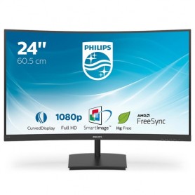 MONITOR PHILIPS LED 23.6" Wide CURVED 24 1E1SC/00 VA 1920x1080 4ms 250cd/m  3000:1 Mega Infinity DCR VGA HDMI GAMING