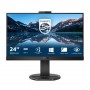 MONITOR PHILIPS LED 23.8"Wide 243B9H/00 IPS 1920x1080 250cd/mq 1000:1 2x2W MM WEBCAM Pivot RegH VGA HDMI DP USB-C doking