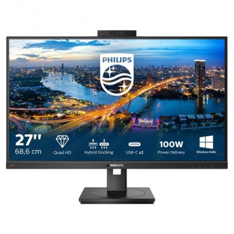 MONITOR PHILIPS LED 27"Wide 2K 276B1JH/0 0 IPS 2560x1440 4ms 300cd/m 50.000.000:1 2x3W MM WEBCAM Pivot RegH HDMI DP USB-C