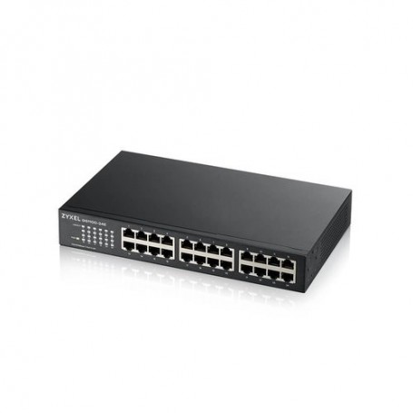 Switch ZYXEL GS-1100-24E Unmanaged, 24 p orte Gigabit, design senza ventole, Desktop/Rack - GS1100-24E-EU0103F