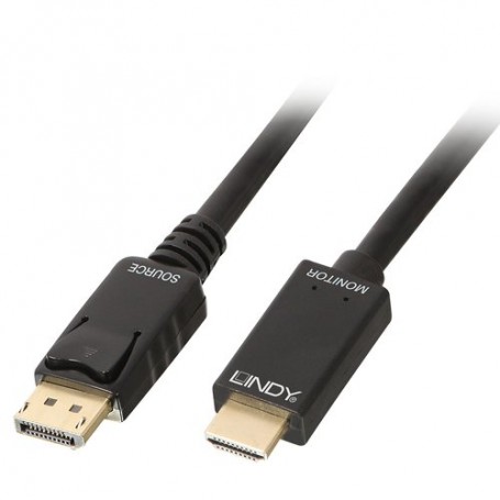 CAVO LINDY DISPLAYPORT MASCHIO - HDMI A MASCHIO 10.2G Connettori Placcati Oro 1mt