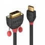 CAVO ADATTATORE LINDY HDMI-DVI-D(18+1) " Black Line" M-M 3mt