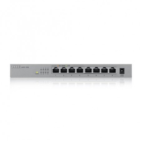 MG-108 - Switch Unmanaged, 8 porte Multi Gigabit 2.5Gb, Chassis metallo, Desktop - MG-108-ZZ0101F