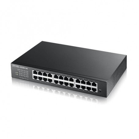 GS-1900-24E v3 - Switch Web Managed 24 p orte Gigabit - Supporto IPv6, VLAN - Design senza ventole, Desktop/Rack