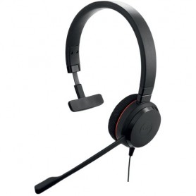 Jabra EVOLVE 20 MS Mono USB, Cancellazio ne di rumore, Connettività USB con tasto "Mute", copriauricolari in gommapiuma,