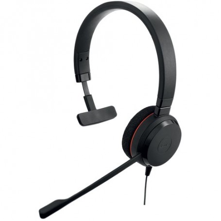 Jabra EVOLVE 20 MS Mono USB, Cancellazio ne di rumore, Connettività USB con tasto "Mute", copriauricolari in gommapiuma,