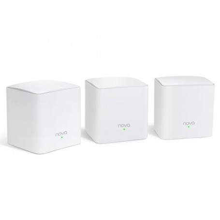 ROUTER TENDA NOVA MW5c 3PACK WIRELESS DU AL BAND AC1200 SISTEMA HOME MESH WiFi COMPLETO copertura fino a 350mq MU-MIMO