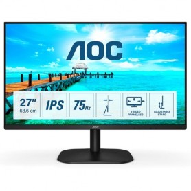 MONITOR AOC LED 27" Wide 27B2DA IPS 1920 x1080 4ms 250cd/mq 1.000:1(20.000.000:1) 2x2W MM VGA DVI HDMI Black