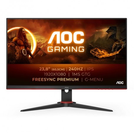 MONITOR AOC LED 23.8" Wide 24G2ZE/BK 240 Hz IPS 1920x1080 0.5ms 350cd/mq 1.000:1 2HDMI DP VESA GAMING