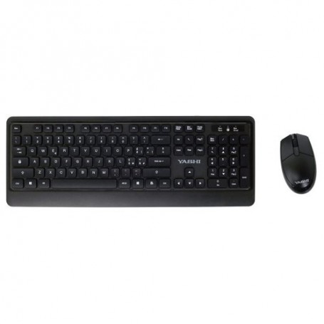 Yashi Professional Multimedia Soft Keybo ard & Mouse Wireless KIT Black - MY537