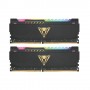KIT DDR4 PATRIOT "VIPER STEEL RGB BLACK HS KIT"  32GB (2x16GB) 3600Mhz - RGB- PVSR432G360C8K