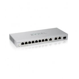 Switch Unmanaged Plus, 8 porte Gigabit, 3 porte 10MGbE, 1 porte SFP+ 10GbE, - Easy Management per VLAN, QoS - FANLESS