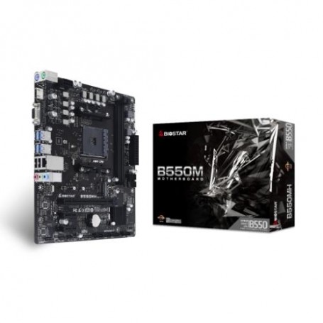 MB BIOSTAR AMD B550MH B550 AM4 2DDR4 VGA +HDMI PCIE, 4*SATA,M.2 MATX