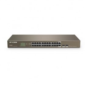 SWITCH IP-COM G1024F 24P GIGABIT+2P SFP UNMANAGED 19-inch rack-mountable Case Metallo Supporta IEEE802.3x full duplex