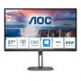 MONITOR AOC LED 27" Wide Q27V5N/BK VA 25 60x1440 4ms 300cd/mq 20.000.000:1 2x3W MM Reg.H PIVOT 2HDMI 2DP