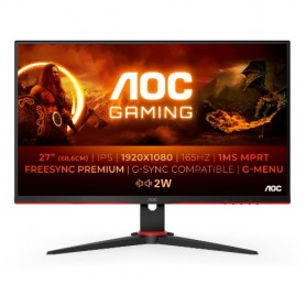 MONITOR AOC LED 27"Wide 27G2SPAE/BK 165H z IPS 1920x1080 4ms 250cd/mq 80.000.000:1 2x2W MM VGA 2HDMI DP GAMING