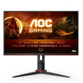 MONITOR AOC LED 27"Wide 27G2SPU/BK 165Hz IPS 1920x1080 4ms 250cd/mq 80.000.000:1 2x2W MM Reg.H PIVOT VGA 2HDMI DP GAMING