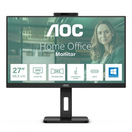MONITOR AOC LED 23.8'' Wide 24P3QW IPS 1 920x1080 4ms 300cd/mq 50.000.000:1 2x5W MM WEBCAM Reg.H PIVOT 2HDMI DP USB-C doc