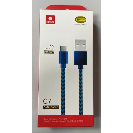 GENAI DATA CABLE TYPE-C 3MT 2.1A 