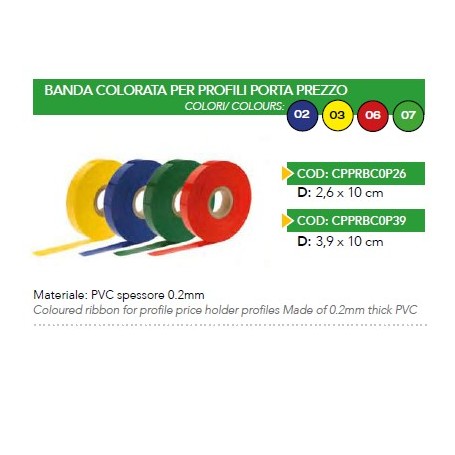 BANDA COLORATA IN PVC 3.9X100MT BLU 