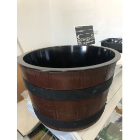 CONTENITORE BARILE D30 H20 EFFETTO NOCE 
