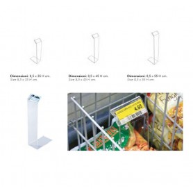 PORTA PREZZO PER VASCA SURGELATI 85X550H 