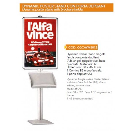 STAND MONOFACC. C/CORNICE 50X70 38XH207 