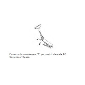 PINZA A MOLLA CON ATTACCO A T X CORNICI 