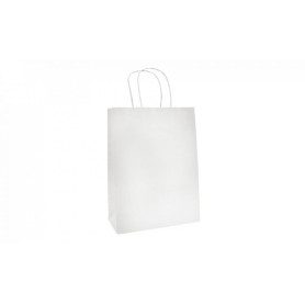 SHOPPERS CARTA BIANCA 20+10X29.5 CF.25 MANICO CORDA GR.100