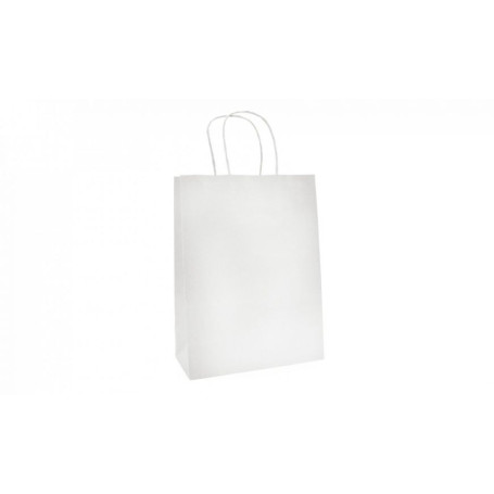 SHOPPERS CARTA BIANCA 28+20X31 CF.25 MANICO CORDA GR.100
