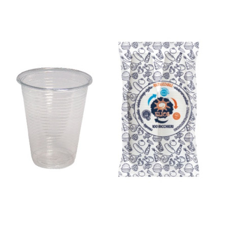 BICCHIERE PP ML166 TRASPARENTE CF.96 POLIPROPILENE PER MICROONDE CONFEZIONE BITUBO