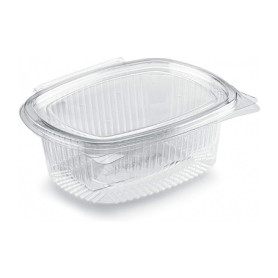 VASCHETTA PET S/OVALE G-ML750 PZ200 SEMIOVALE C/COPERCHIO GR 21.5 CM. 15.3X12.4X5.5