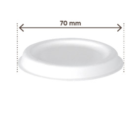 COPERCHIO CANNA DA ZUCCHERO COPPETTA 60 ML COLORE BIANCO PEZZI 100