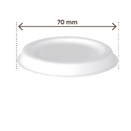 COPERCHIO CANNA DA ZUCCHERO COPPETTA 60 ML COLORE BIANCO PEZZI 100