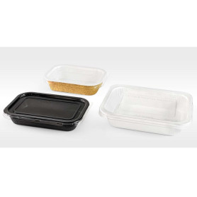 VASCHETTA 2/3 PORZIONI COLORE NERO PET+CELL 200X146 H45MM  CF.360