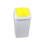 PATTUMIERA CON COPERCHIO BASCULANTE 50LT BIANCO-GIALLO