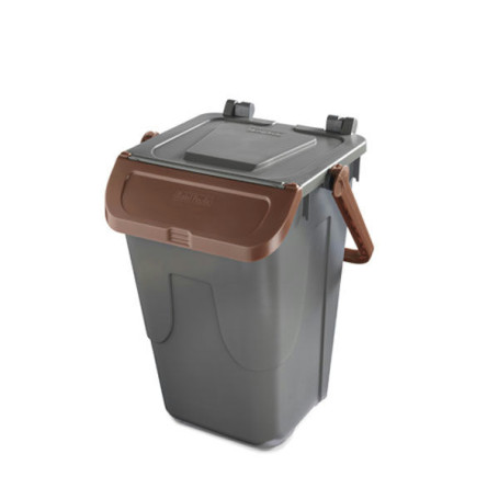 BIDONE CON SPORTELLO A BECCO GRIGIO-MARR IN PLASTICA " SECONDA VITA "