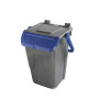 BIDONE CON SPORTELLO A BECCO GRIGIO-BLU IN PLASTICA " SECONDA VITA "