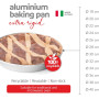 TORTIERA ALLUMINIO NUDO D22 BORDO G 