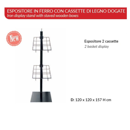 ESPOSITORE IN FERRO PER 2 CASSETTE 