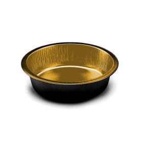 VASCHETTA ALLUMINIO ORO NERO TONDA PZ.50 SMOOTHWALL 1095CM3 AS121095