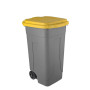 CONTENITORE MOBILE 80LT GRIGIO-GIALLO 