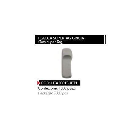 PLACCA SUPERTAG GRIGIA 