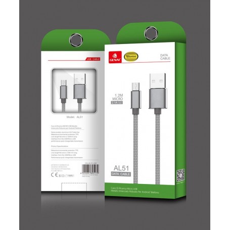 GENAI DATA CABLE MICRO 1.2MT 2.1A 